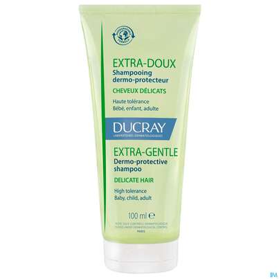 Sie sehen eine Packung Shampoon Ducray Extra Mild 100ml, Produktbild: 02 Shampoon Ducray Extra Mild 100ml, A-Nr.: 5452439 - 02