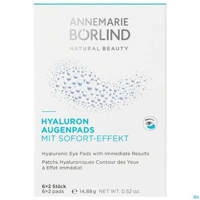 Sie sehen eine Packung Boerlind Hyaluron Augenpads Sofort Effekt 6 Stueck 898 1pk, Produktbild: 03 Boerlind Hyaluron Augenpads Sofort Effekt 6 Stueck 898 1pk, A-Nr.: 4558118 - 03