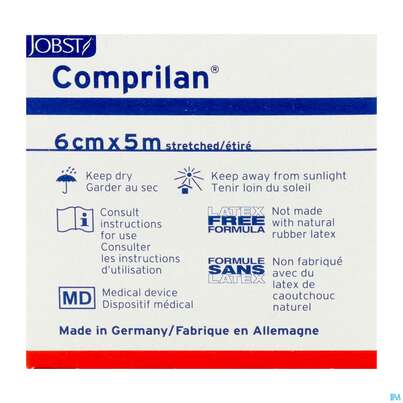 Sie sehen eine Packung Elastische Binden Comprilan Textilelast.kurzzugbinde 5mx 6cm Nr 0102600 1st, Produktbild: 09 Elastische Binden Comprilan Textilelast.kurzzugbinde 5mx 6cm Nr 0102600 1st, A-Nr.: 1402924 - 09