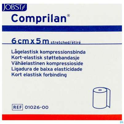 Sie sehen eine Packung Elastische Binden Comprilan Textilelast.kurzzugbinde 5mx 6cm Nr 0102600 1st, Produktbild: 10 Elastische Binden Comprilan Textilelast.kurzzugbinde 5mx 6cm Nr 0102600 1st, A-Nr.: 1402924 - 10