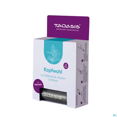 Sie sehen eine Packung Taoasis Kopfwohl Bio Duftset +riechstift 1st, Produktbild: 01 Taoasis Kopfwohl Bio Duftset +riechstift 1st, A-Nr.: 5908460 - 01