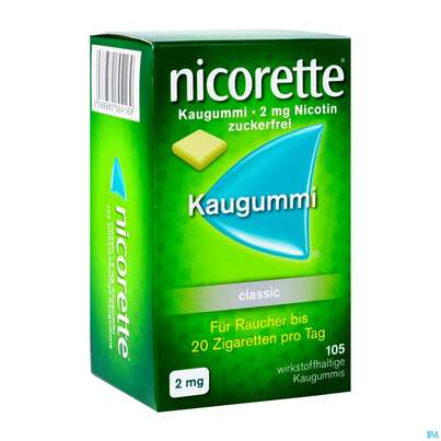 Nicorette/classic Kaugummi Z Raucherentw 2mg 105st, A-Nr.: 0694161 - 02