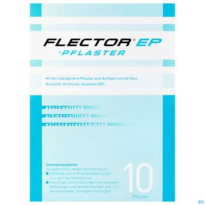 Sie sehen eine Packung Flector Ep Pflaster 10st, Produktbild: 01 Flector Ep Pflaster 10st, A-Nr.: 1737926 - 01