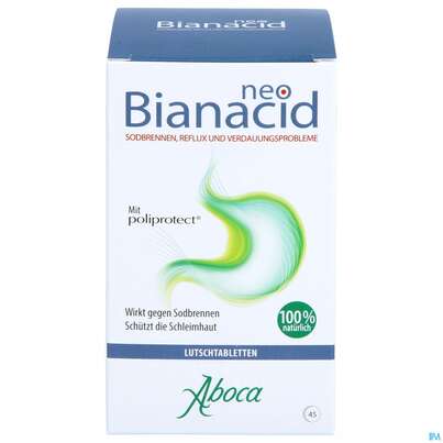 Sie sehen eine Packung Aboca Neobianacid Tabl Minze Ab 6 Jahren 45st, Produktbild: 01 Aboca Neobianacid Tabl Minze Ab 6 Jahren 45st, A-Nr.: 5571948 - 01