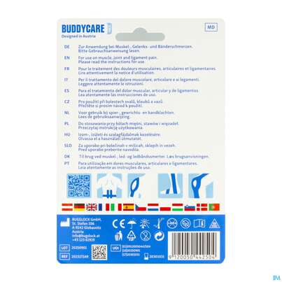Sie sehen eine Packung Tape Buddycare/med Kinesiologie Latexfrei 5cmx 5m Blau 1st, Produktbild: 04 Tape Buddycare/med Kinesiologie Latexfrei 5cmx 5m Blau 1st, A-Nr.: 5845015 - 04