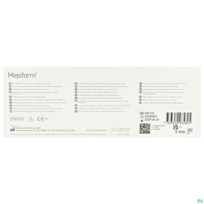 Wundverband Mepiform Silikonverband Selbsthaftend 4x 30cm 1st, A-Nr.: 2302604 - 07