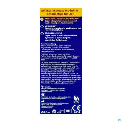 Snoreeze Rachenspray -ebvertrieb 23,5ml, A-Nr.: 5670461 - 03