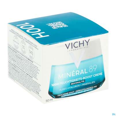 Sie sehen eine Packung Vichy Mineral 89 Creme Mit Duftstoffe Reichhaltig 50ml, Produktbild: 03 Vichy Mineral 89 Creme Mit Duftstoffe Reichhaltig 50ml, A-Nr.: 5670828 - 03