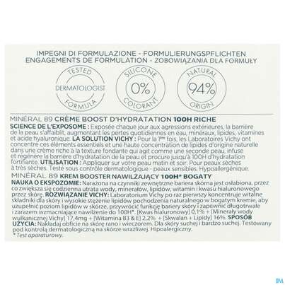 Sie sehen eine Packung Vichy Mineral 89 Creme Mit Duftstoffe Reichhaltig 50ml, Produktbild: 08 Vichy Mineral 89 Creme Mit Duftstoffe Reichhaltig 50ml, A-Nr.: 5670828 - 08