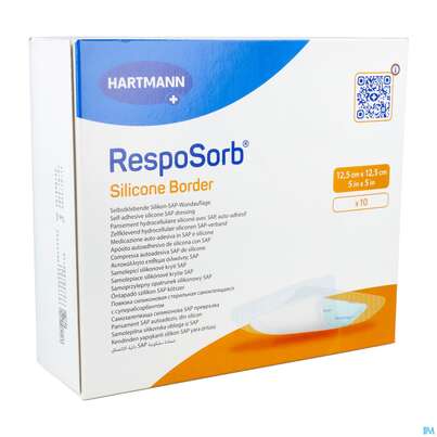 Wundauflagen Resposorb/silicone Border Steril 12,5x12,5cm 10st, A-Nr.: 5891162 - 02