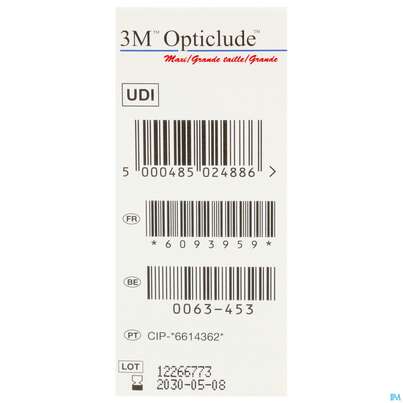 Augenpflaster Opticlude/3m Maxi 8x 5,7cm 1539 20st, A-Nr.: 0184951 - 04