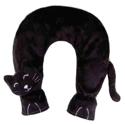 Wärmflasche Nacken Flausch Katze schwarz 1,4L, A-Nr.: 5673896 - 01