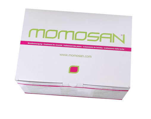 MOMOSAN-weiss steril Wund-Pads 5x5x1cm 10 Stück, A-Nr.: 5989694 - 01
