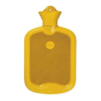 Sie sehen eine Packung Wärmeflasche beidseitig mit Lamelle gelb, Produktbild: 01 Wärmeflasche beidseitig mit Lamelle gelb, A-Nr.: 5398007 - 01