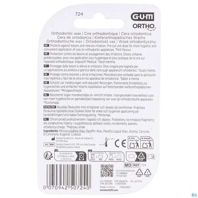 Sie sehen eine Packung Zahnpflege Gum Orthodont Wachs Klar 723 1st, Produktbild: 07 Zahnpflege Gum Orthodont Wachs Klar 723 1st, A-Nr.: 3115815 - 07
