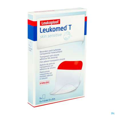 Wundverband Leukomed/t Skin Sensitive Folienverband O.auflage Steril 5x7,2 Cm 5st, A-Nr.: 5267653 - 02