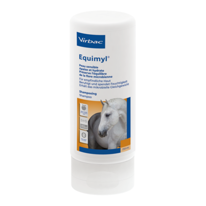 Sie sehen eine Packung Equimyl® Shampoo - Für empfindliche und trockene Pferdehaut, Produktbild: 01 Equimyl® Shampoo - Für empfindliche und trockene Pferdehaut, A-Nr.: 6012346 - 01
