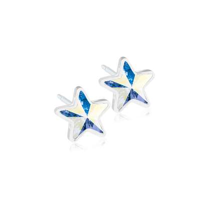 Sie sehen eine Packung Blomdahl Ohrstecker Stern Rainbow, Produktbild: 01 Blomdahl Ohrstecker Stern Rainbow, A-Nr.: 6020311 - 01