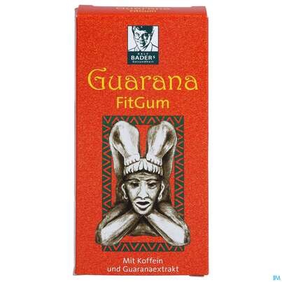 Sie sehen eine Packung Guarana Baders Fitgum Kaugummi Drag 20st, Produktbild: 01 Guarana Baders Fitgum Kaugummi Drag 20st, A-Nr.: 1881327 - 01
