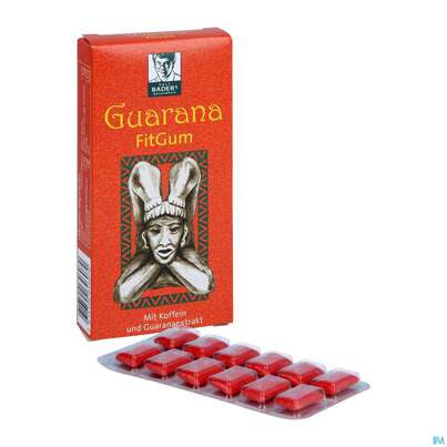 Sie sehen eine Packung Guarana Baders Fitgum Kaugummi Drag 20st, Produktbild: 05 Guarana Baders Fitgum Kaugummi Drag 20st, A-Nr.: 1881327 - 05