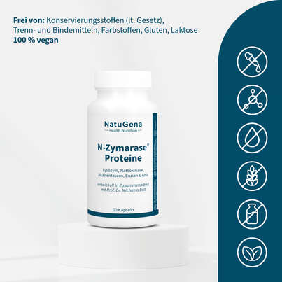 Sie sehen eine Packung NatuGena N-Zymarase® Proteine Kapseln, Produktbild: 03 NatuGena N-Zymarase® Proteine Kapseln, A-Nr.: 5901280 - 03