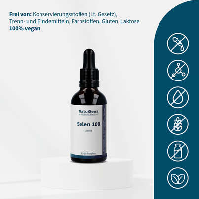 Sie sehen eine Packung NatuGena Selen 100 Tropfen, Produktbild: 03 NatuGena Selen 100 Tropfen, A-Nr.: 5404334 - 03