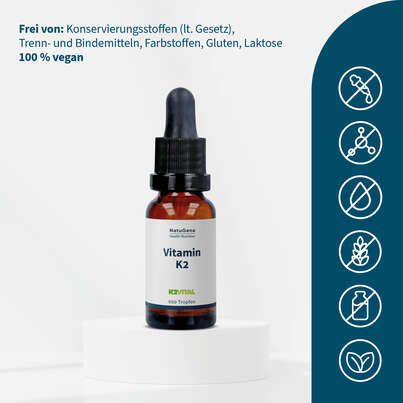 Sie sehen eine Packung NatuGena Vitamin K2 Tropfen, Produktbild: 03 NatuGena Vitamin K2 Tropfen, A-Nr.: 5404222 - 03