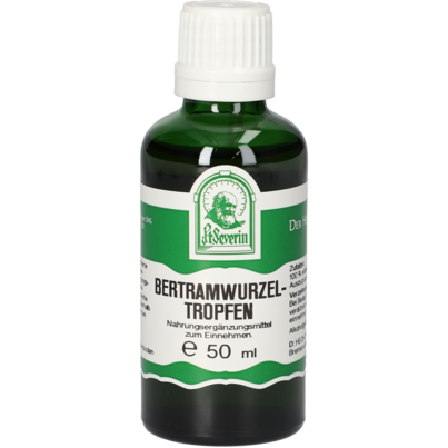 Sie sehen eine Packung BERTRAMWURZEL TROPFEN 50 ML, Produktbild: 01 BERTRAMWURZEL TROPFEN 50 ML, A-Nr.: 4448909 - 01
