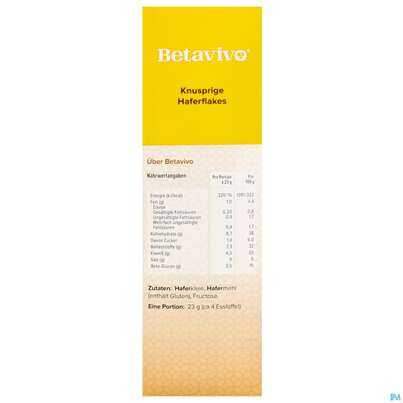Sie sehen eine Packung Betavivo Original Haferflakes 506g, Produktbild: 01 Betavivo Original Haferflakes 506g, A-Nr.: 5877601 - 01