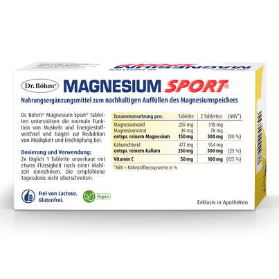 Dr. Böhm Magnesium Sport Tabletten, A-Nr.: 2682765 - 06