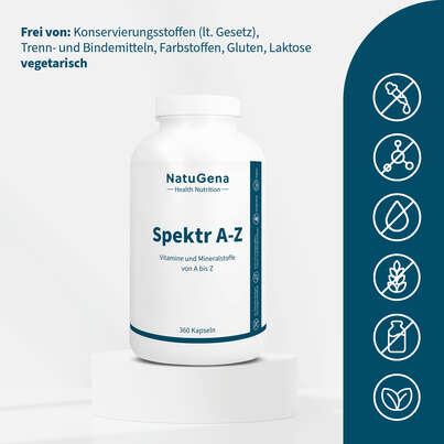Sie sehen eine Packung NatuGena SpektrA-Z Kapseln, Produktbild: 03 NatuGena SpektrA-Z Kapseln, A-Nr.: 5404417 - 03