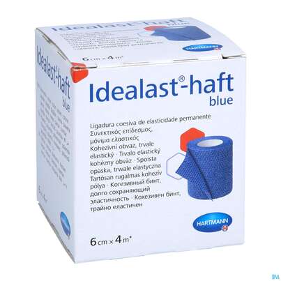 Elastische Binden Idealast/haft Kohaesiv/color Blau 4mx 6cm 1st, A-Nr.: 4174582 - 03