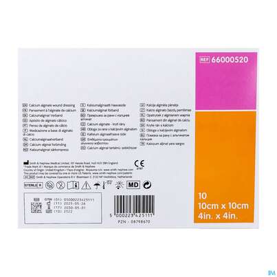 Wundverband Algisite M Calciumalginat 10x 10cm 10st, A-Nr.: 2167767 - 06