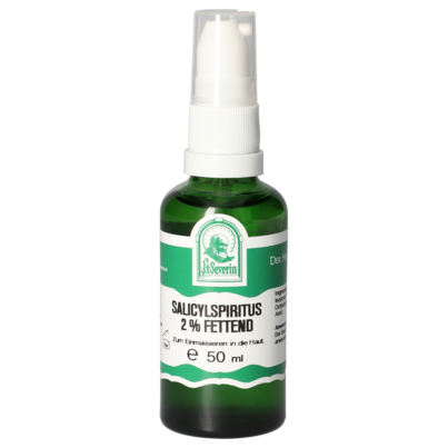 Sie sehen eine Packung SALICYLSPIRITUS 2% FETTEND 50 ML, Produktbild: 01 SALICYLSPIRITUS 2% FETTEND 50 ML, A-Nr.: 5778201 - 01