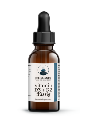 Sie sehen eine Packung Steinmandl Vitamin D3+K2 flüssig, Produktbild: 01 Steinmandl Vitamin D3+K2 flüssig, A-Nr.: 6039606 - 01