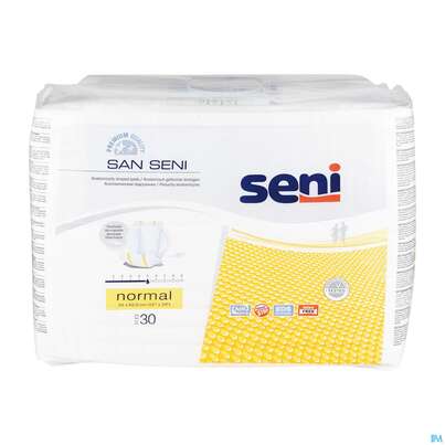 Sie sehen eine Packung Inkontinenz Einlagen Seni San Normal 30st, Produktbild: 02 Inkontinenz Einlagen Seni San Normal 30st, A-Nr.: 3586615 - 02
