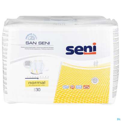 Sie sehen eine Packung Inkontinenz Einlagen Seni San Normal 30st, Produktbild: 03 Inkontinenz Einlagen Seni San Normal 30st, A-Nr.: 3586615 - 03