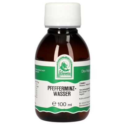 Sie sehen eine Packung PFEFFERMINZWASSER 100 ML, Produktbild: 01 PFEFFERMINZWASSER 100 ML, A-Nr.: 5061414 - 01