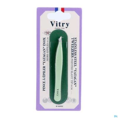 Sie sehen eine Packung Vitry Farbige Zupfpinzette „yatagan“_weiss 1pc, Produktbild: 17 Vitry Farbige Zupfpinzette „yatagan“_weiss 1pc, A-Nr.: 4627641 - 17