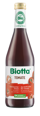 Sie sehen eine Packung Biotta Bio -Tomaten Saft, 500 ml, Produktbild: 01 Biotta Bio -Tomaten Saft, 500 ml, A-Nr.: 4248518 - 01