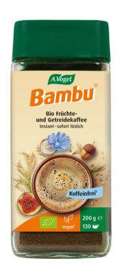 Sie sehen eine Packung A.Vogel BAMBU® Früchte – und Getreidekaffee Instant – koffeinfrei, Produktbild: 01 A.Vogel BAMBU® Früchte – und Getreidekaffee Instant – koffeinfrei, A-Nr.: 1063190 - 01