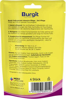 Burgit Fußbadetabs Intens. Pflege 4x20g, A-Nr.: 6118205 - 02