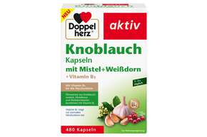 Knoblauch Kapseln mit Mistel + Weißdorn + Vitamin B1, A-Nr.: 5987353 - 01