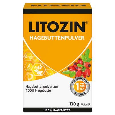 Sie sehen eine Packung LITOZIN Hagebuttenpulver, Produktbild: 01 LITOZIN Hagebuttenpulver, A-Nr.: 5968344 - 01