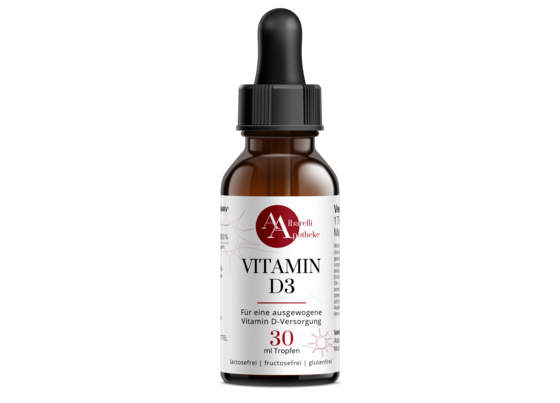 Sie sehen eine Packung VITAMIN D3 1000 IE TROPFEN 30ML, Produktbild: 01 VITAMIN D3 1000 IE TROPFEN 30ML, A-Nr.: 8024804 - 01