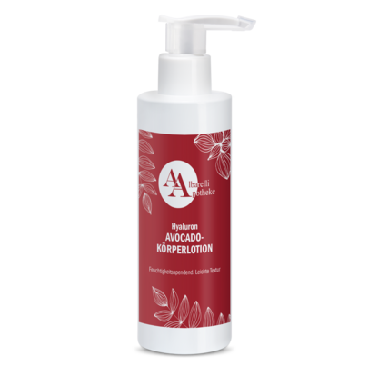 Sie sehen eine Packung AVOCADO KÖRPERLOTION 250 ML, Produktbild: 01 AVOCADO KÖRPERLOTION 250 ML, A-Nr.: 8025198 - 01