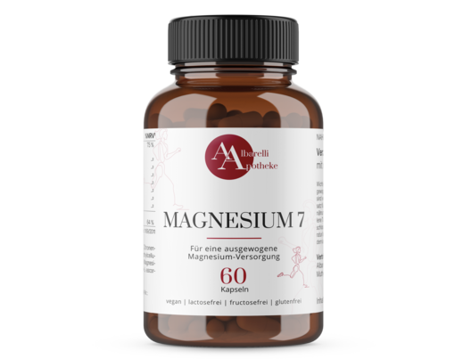 Sie sehen eine Packung MAGNESIUM 7 KAPSELN 60ST, Produktbild: 01 MAGNESIUM 7 KAPSELN 60ST, A-Nr.: 8026329 - 01