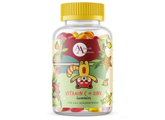 Sie sehen eine Packung VIT C+ZINK GUMMIES 60ST, Produktbild: 01 VIT C+ZINK GUMMIES 60ST, A-Nr.: 8038367 - 01