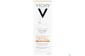 Sonnenprodukte Vichy/capital Soleil Gesichtscreme Uv-age Lsf50+ 40ml, A-Nr.: 5360950 - 01