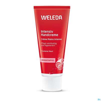 Sie sehen eine Packung Weleda Granatapfel Intensiv Handcreme 50ml, Produktbild: 03 Weleda Granatapfel Intensiv Handcreme 50ml, A-Nr.: 3755911 - 03